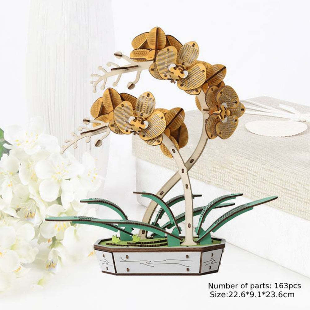 DIY Wooden Flower Puzzle 3D Puzzle Mother's Day Gift for Mum - soufeelus