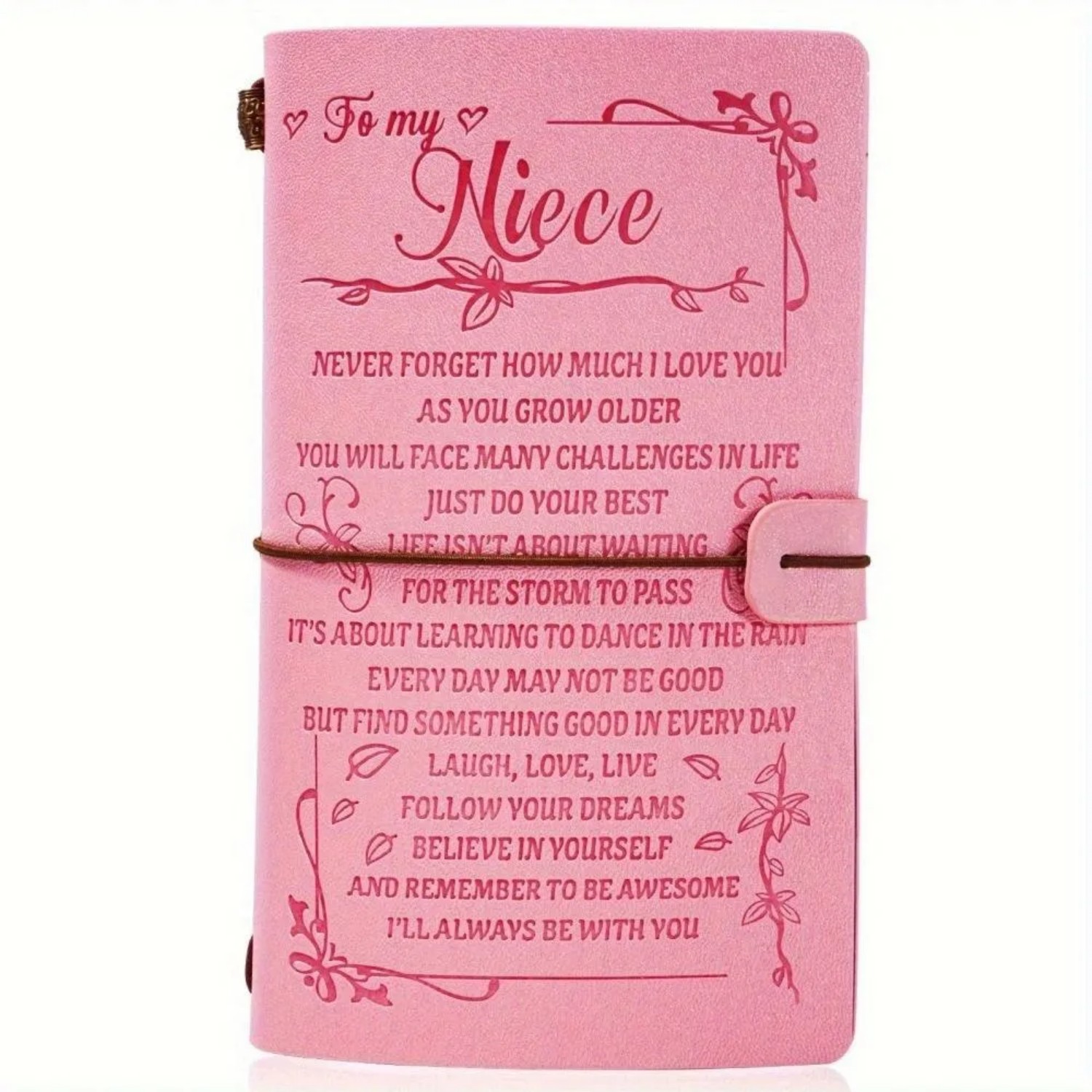 Pink Notebook With 136 Pages For Writing Card Slots And Storage Bags Free Matching Pages Gifts For Mothers Gifts For Girls