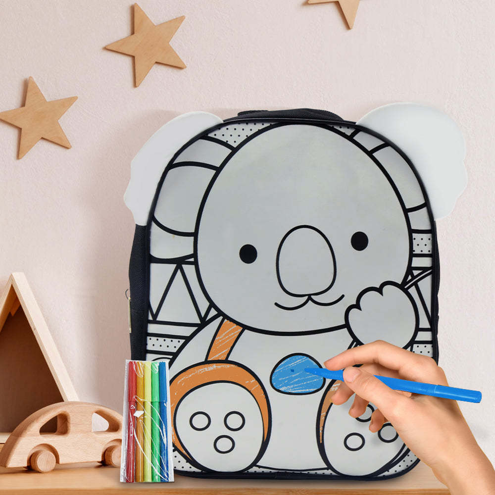 DIY Painting Koala Backpack Cute Gift Bags for Birthday - soufeeltest