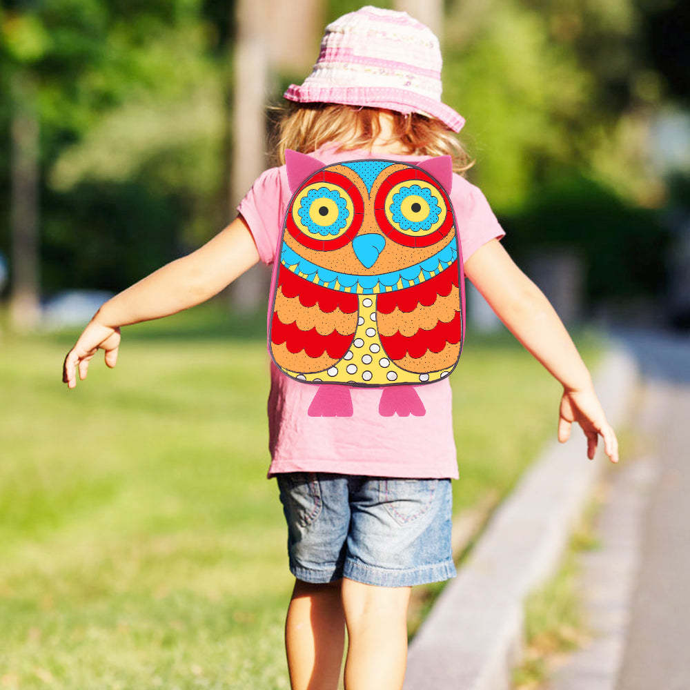 DIY Owl Children's Bag School Travel Bags Gift for Boys and Girls - soufeeltest
