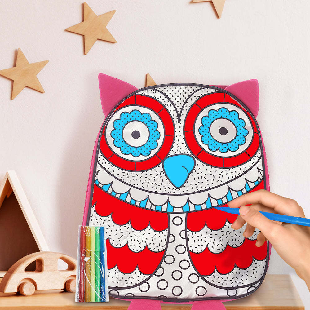 DIY Owl Children's Bag School Travel Bags Gift for Boys and Girls - soufeeltest