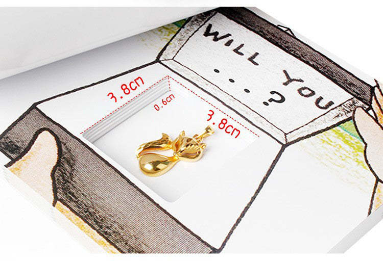 Creative DIY Flip Flap Book Can Hide the Marriage Ring Proposal Gift for Her - soufeelus