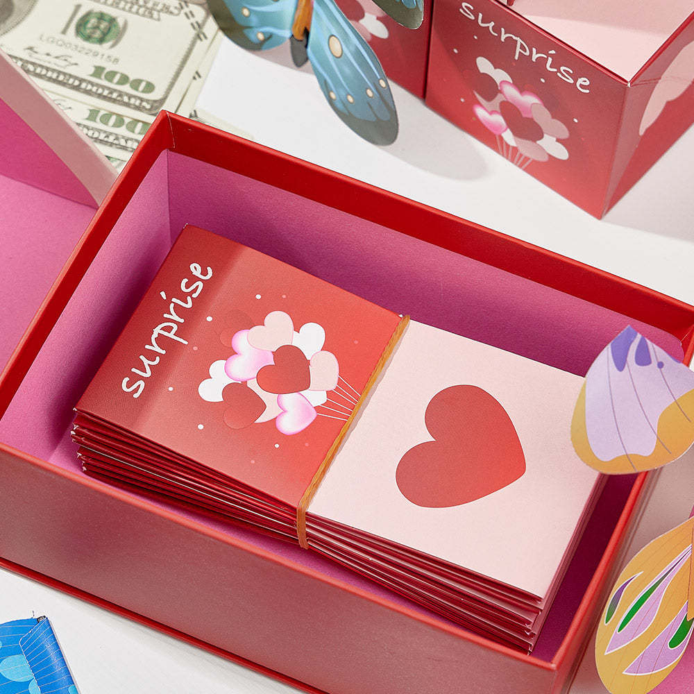 DIY Surprise Gift Box Explosion for Money Cash Pop Up Gift Box for Lover - soufeelus