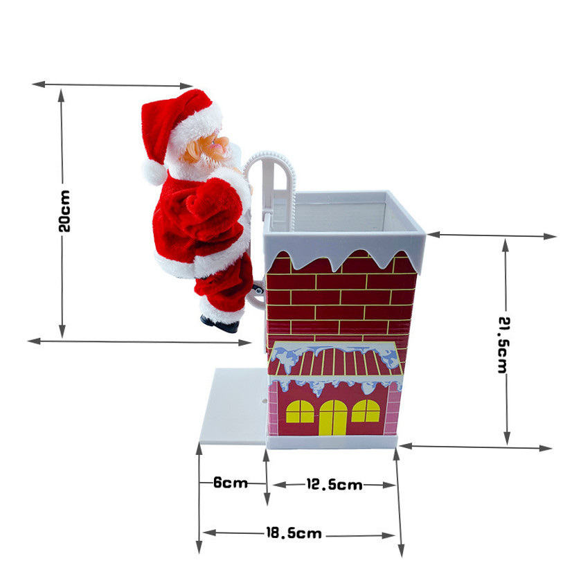 Santa Figure Christmas Desk Decor Funny Electronic Home Decoration for Holiday