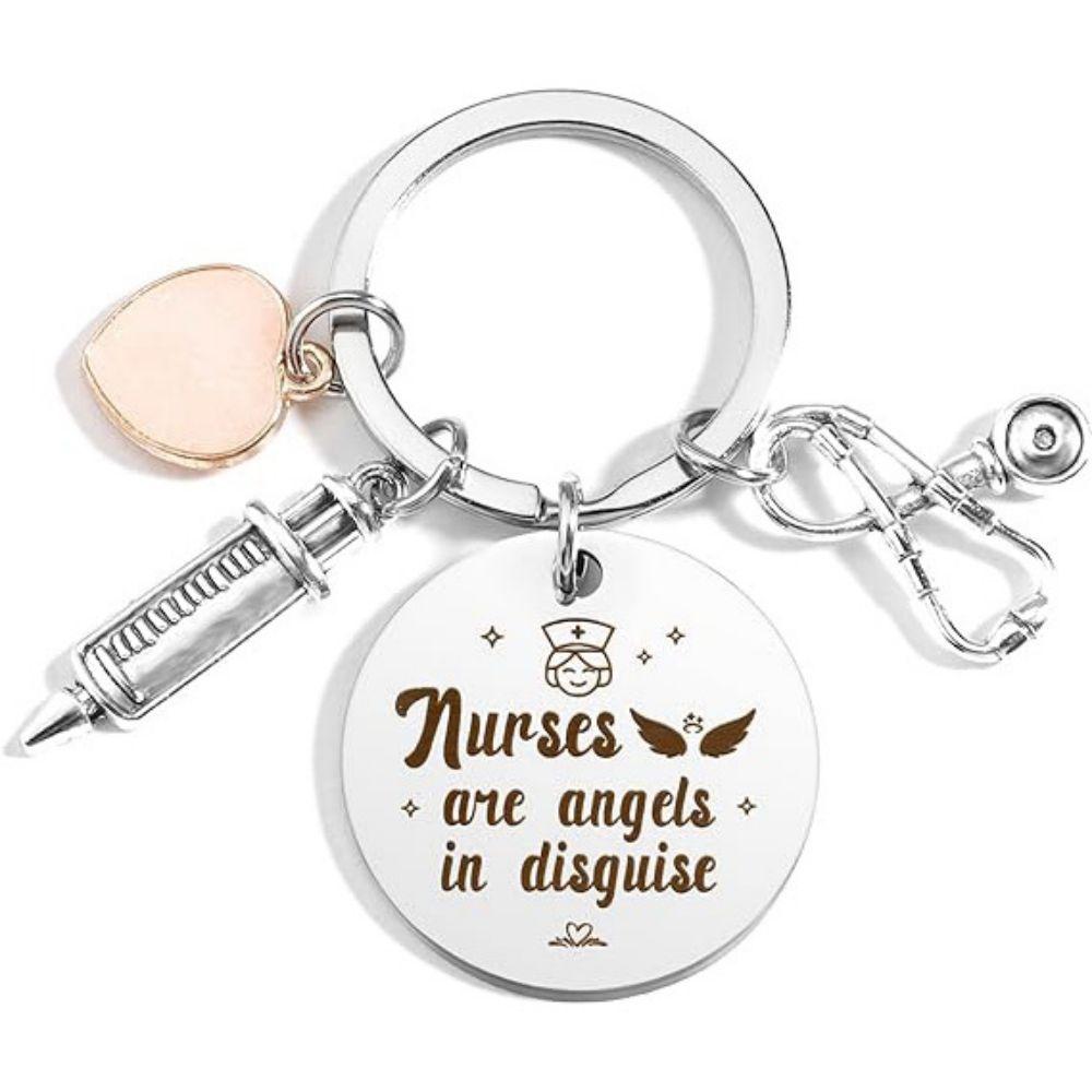 Nurse Keychain Stainless Steel Keychain Gifts For Women Nurses Week Gifts Nursing Graduation Gift Nurse Practitioner Gifts - soufeelus