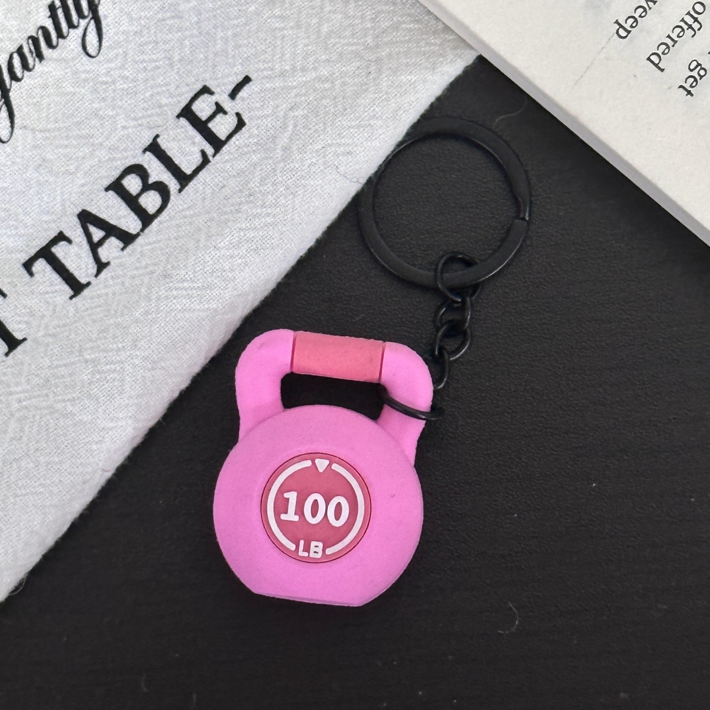 Fitness Equipment Rubber Keychain Accessories Equipment Pendant Mini Barbell/Water Cup/Kettlebell/Weight Plate Backpack Keychain