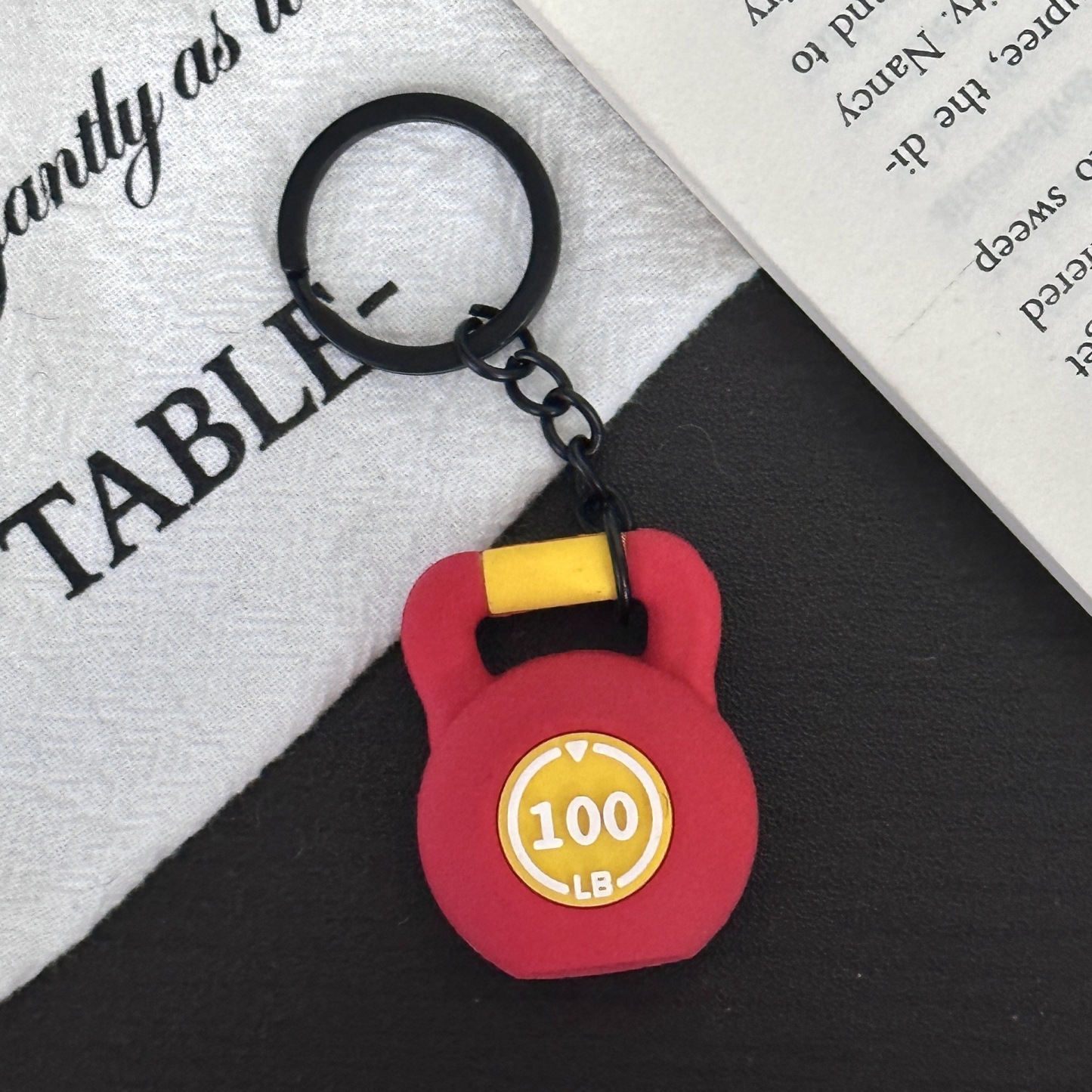 Fitness Equipment Rubber Keychain Accessories Equipment Pendant Mini Barbell/Water Cup/Kettlebell/Weight Plate Backpack Keychain