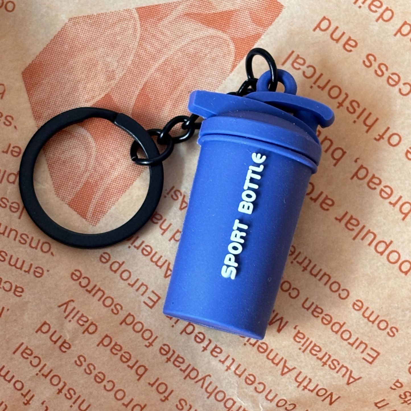 Fitness Equipment Rubber Keychain Accessories Equipment Pendant Mini Barbell/Water Cup/Kettlebell/Weight Plate Backpack Keychain
