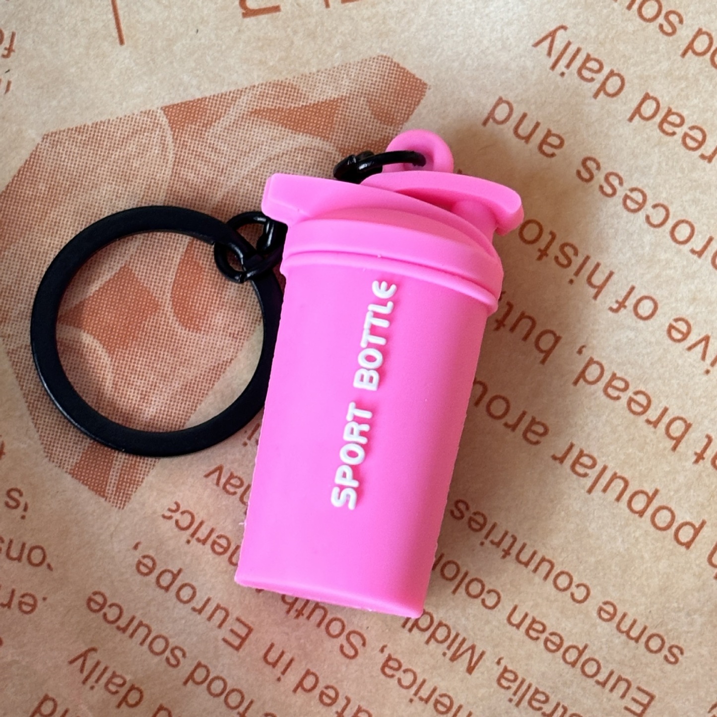 Fitness Equipment Rubber Keychain Accessories Equipment Pendant Mini Barbell/Water Cup/Kettlebell/Weight Plate Backpack Keychain