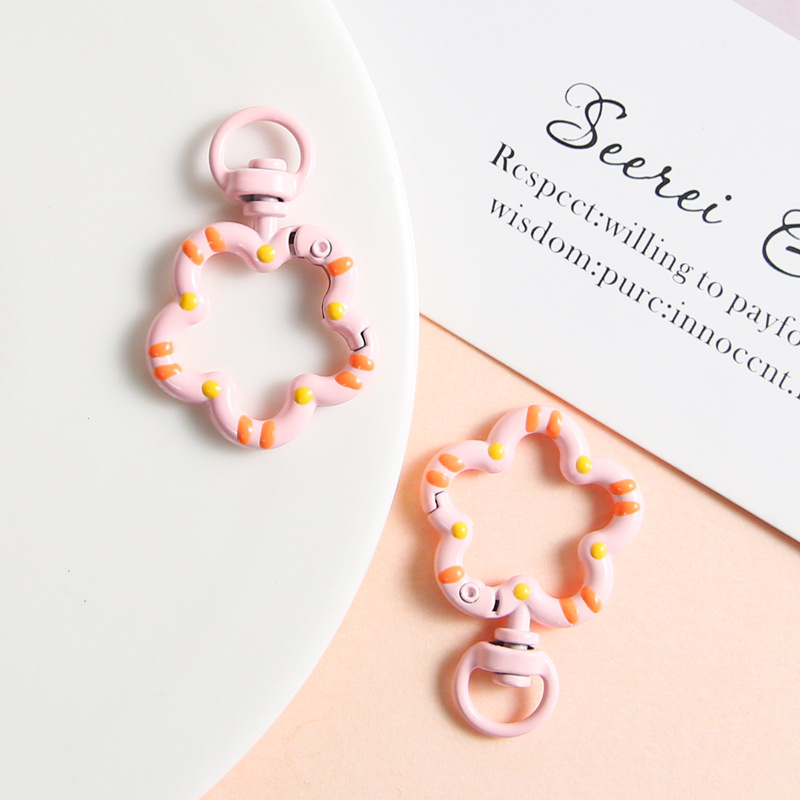 Light Pink Flower Key Ring - soufeelus