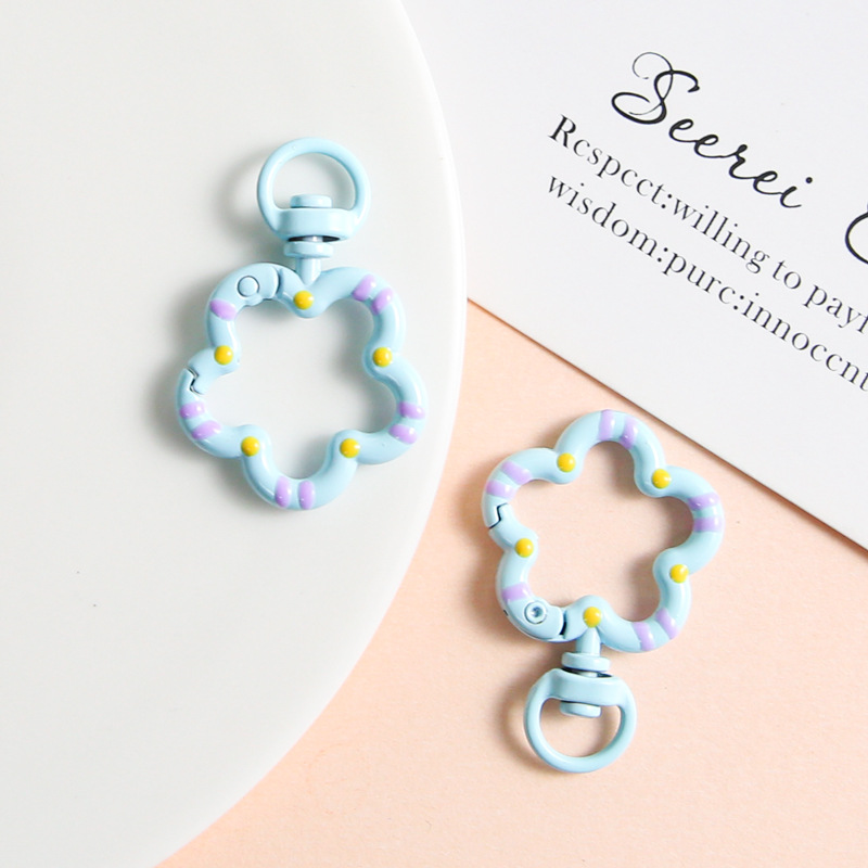 Blue Flower Key Ring - soufeelus