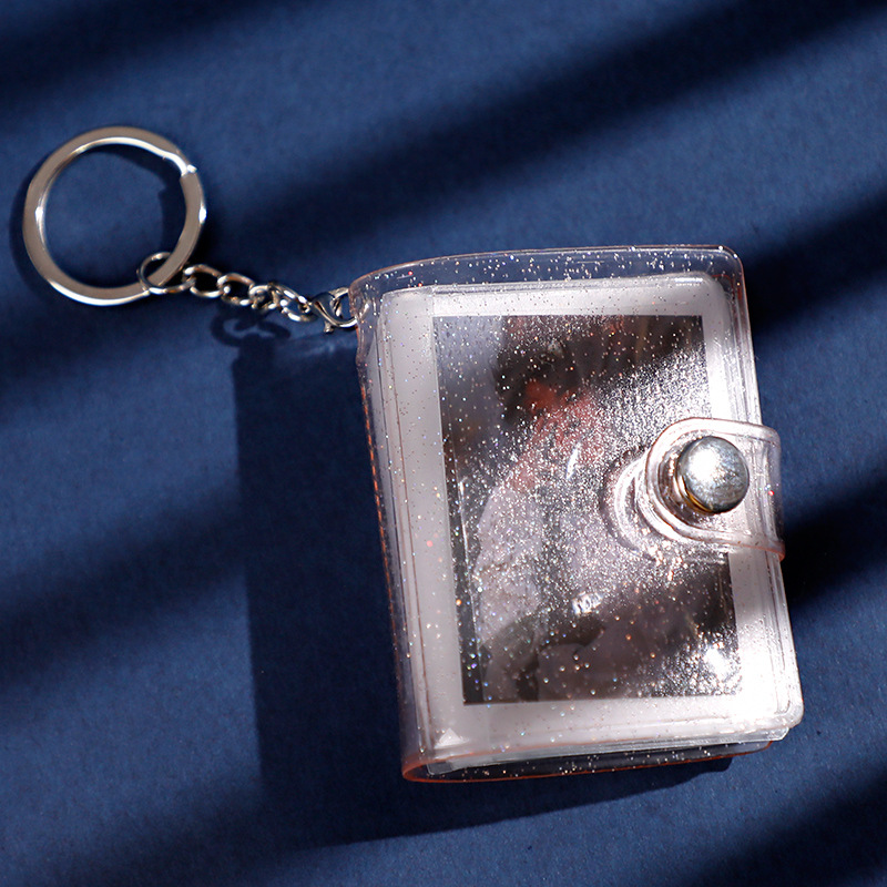 Gift for Her Scrapbook Keychain Mini Photo Album Keychain Photo Frame 16 Pockets - soufeelus
