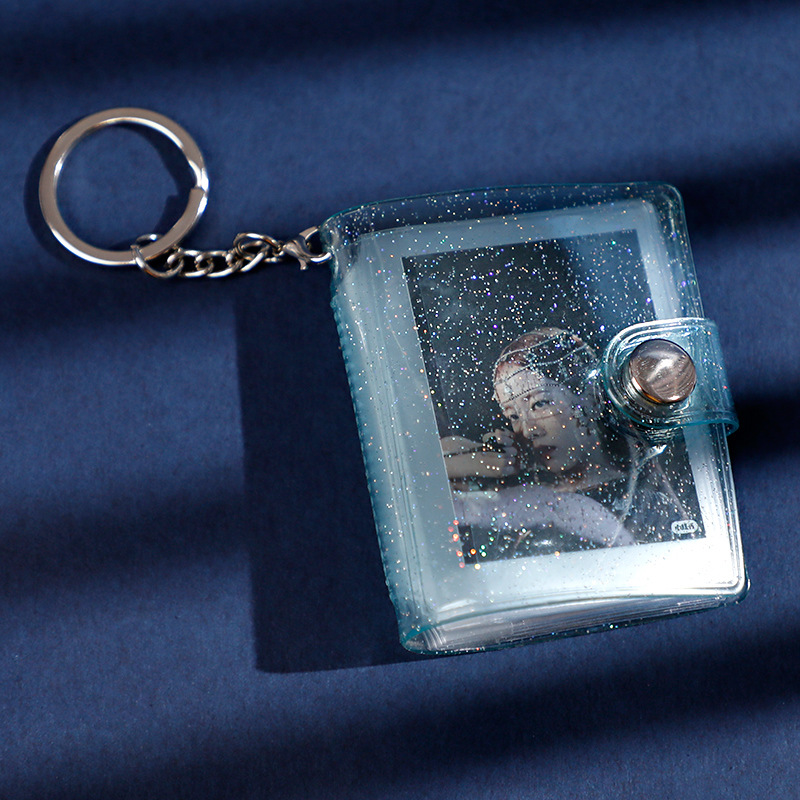 Gift for Her Scrapbook Keychain Mini Photo Album Keychain Photo Frame 16 Pockets - soufeelus