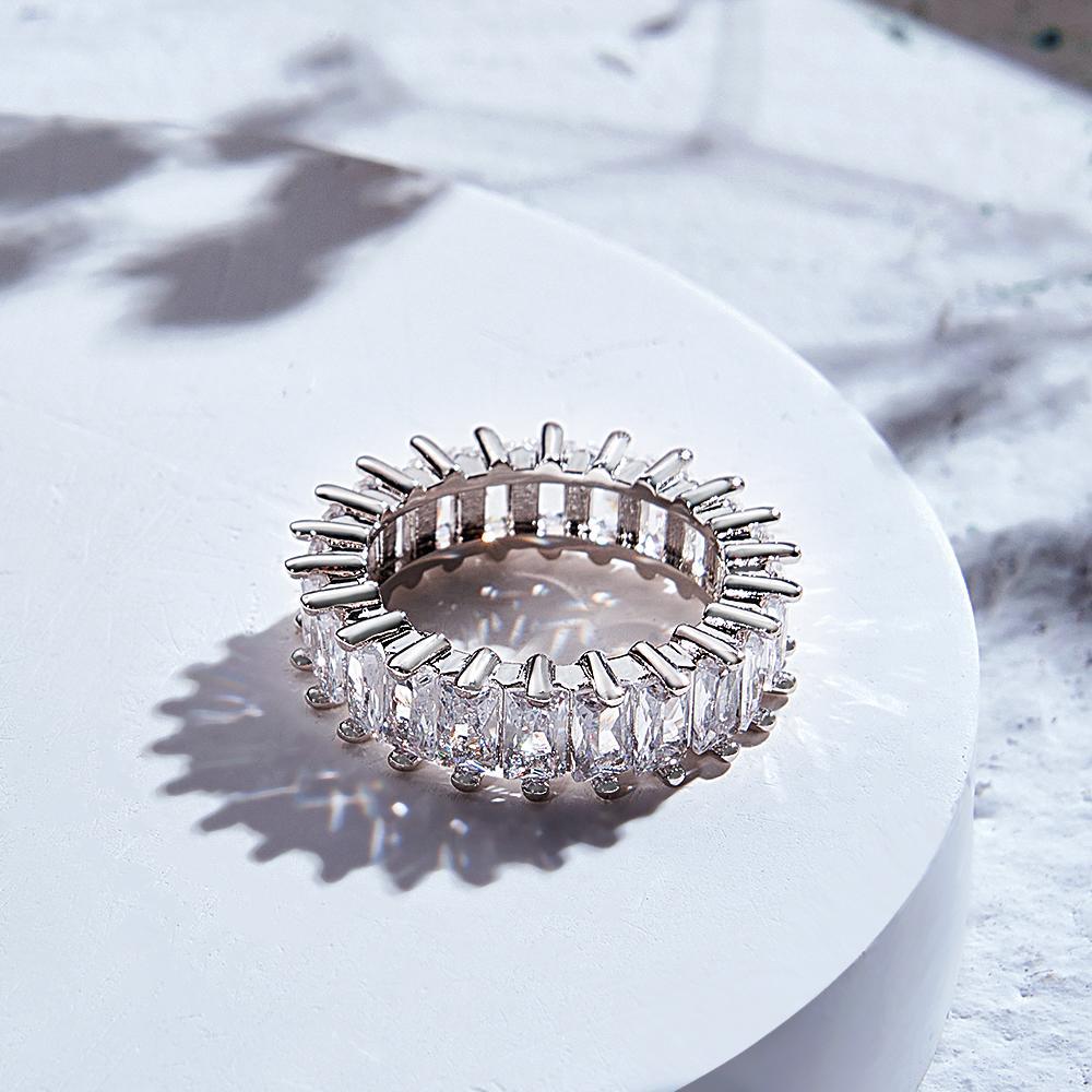 Hip Hop Ring Unique Single Row Cubic Zircon Ring Gifts For Men - soufeelus