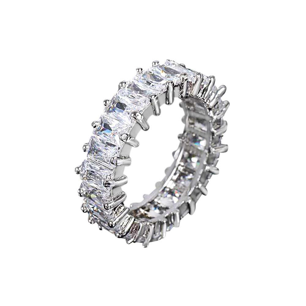 Hip Hop Ring Unique Single Row Cubic Zircon Ring Gifts For Men - soufeelus