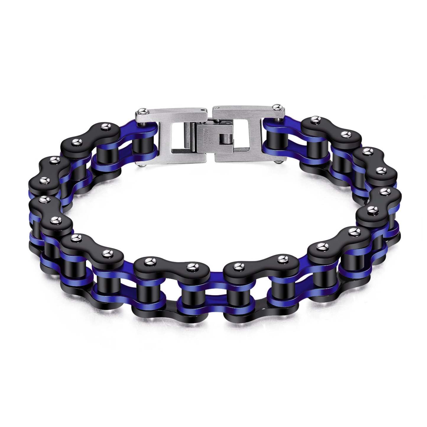 Retro Bicycle Chain Bracelet Black Gold Gifts for Fashion Men - soufeelus