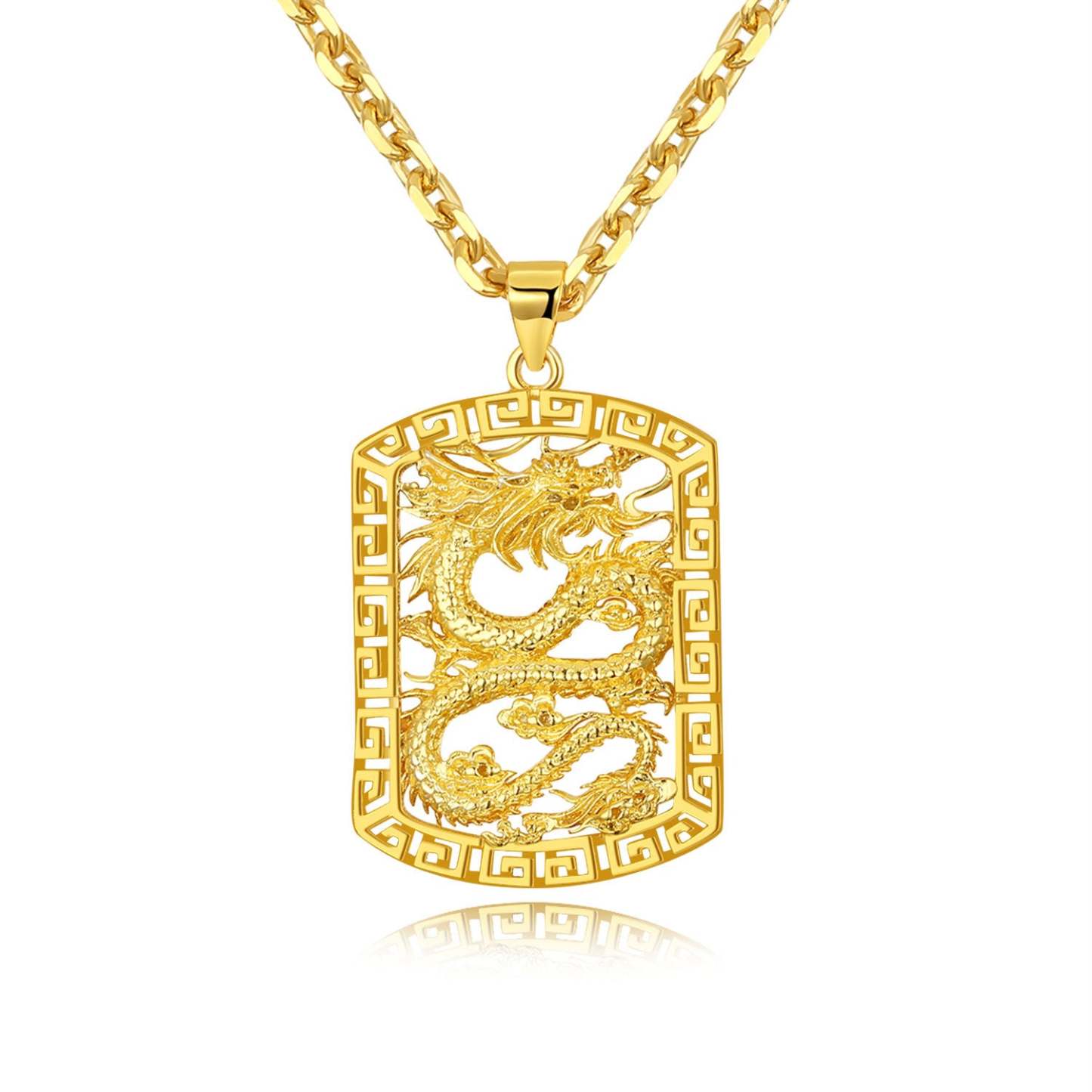 Domineering Golden Dragon Necklace Hip-hop Trendy Men's Jewelry - soufeelus