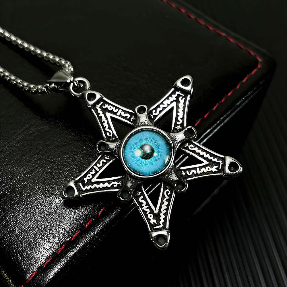 Fashionable Six-pointed Star Men's Necklace Devil's Eye Jewelry - soufeelus
