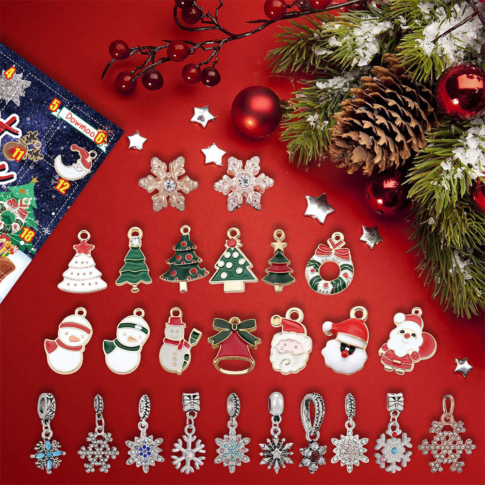 Christmas Advent Calendar Diy Bracelet Box Advent Calendar 24-Frame Calendar Surprise Bell Box - soufeelus