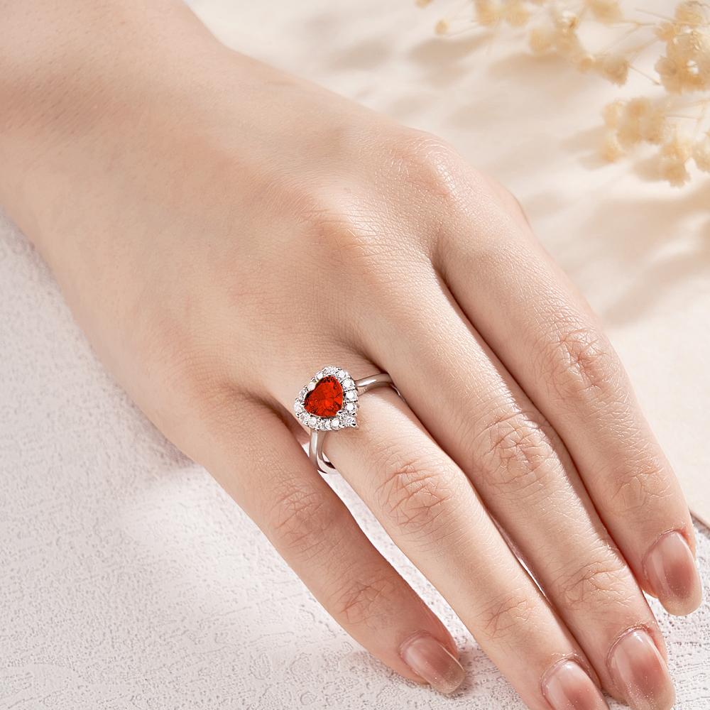 Adjustable Love Ring Couple Ring Propose Memory Valentine's Day Anniversary Gift Delicate Ring for Her - soufeelus