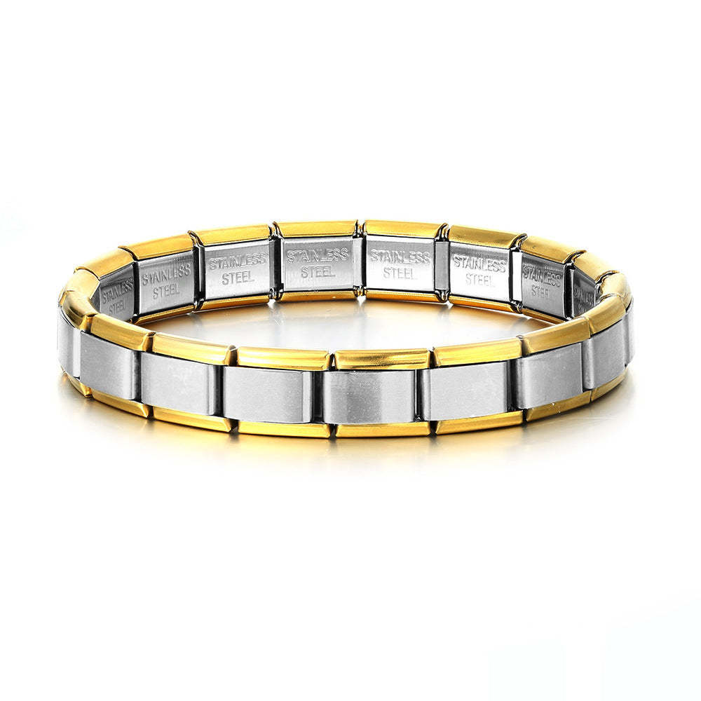 Vintage Golden Edge Italian Charm Bracelets Original Italian Charm Bracelet - soufeelus