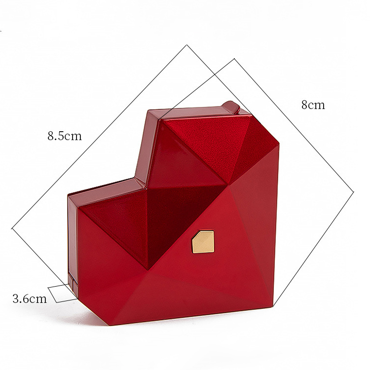 Heart Ring Box with Heart Promise Ring Open Adjustable Ring Multicolor Gift For Lover For Her