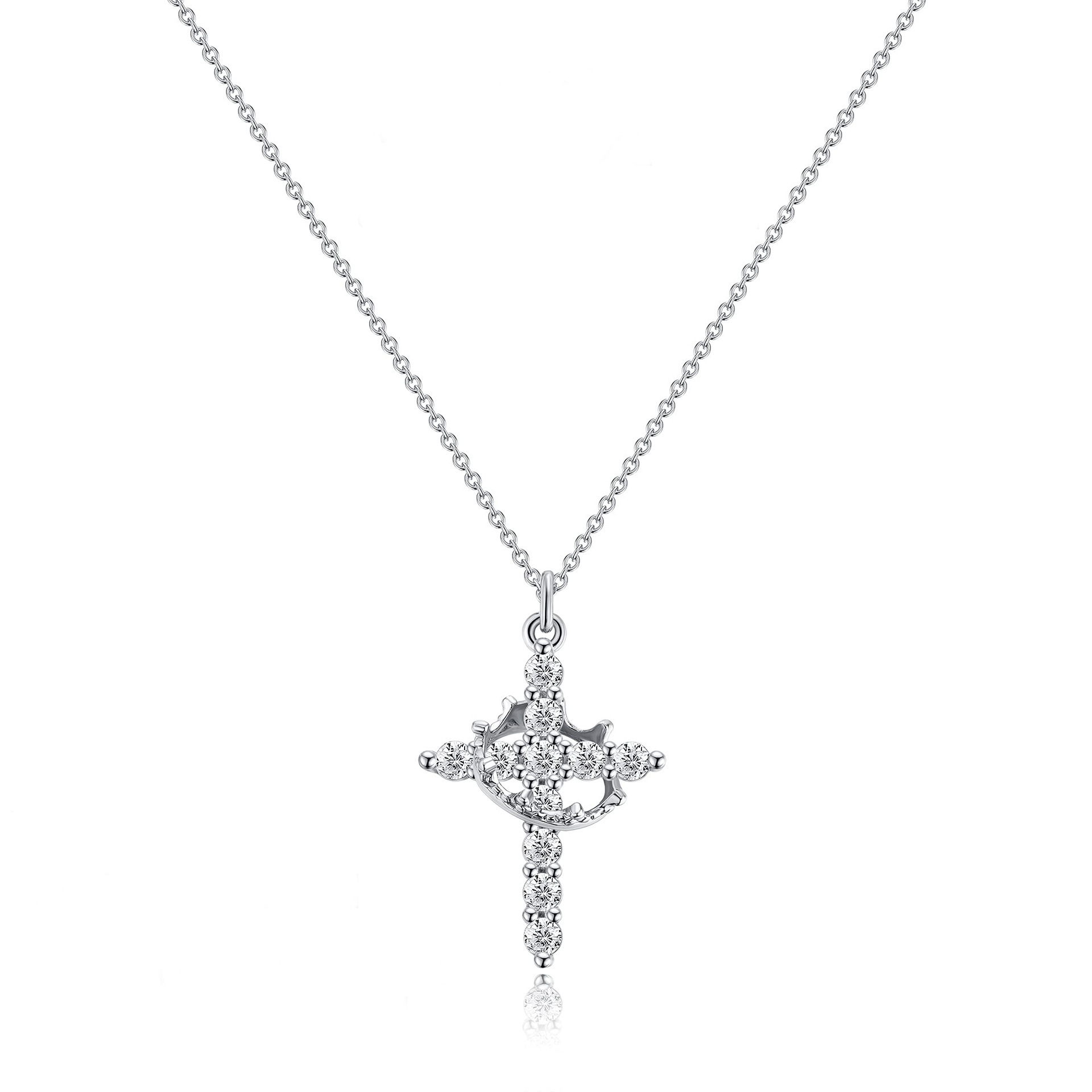 Crown of Faith Necklace Rotatable Crown Necklace Gift for Her