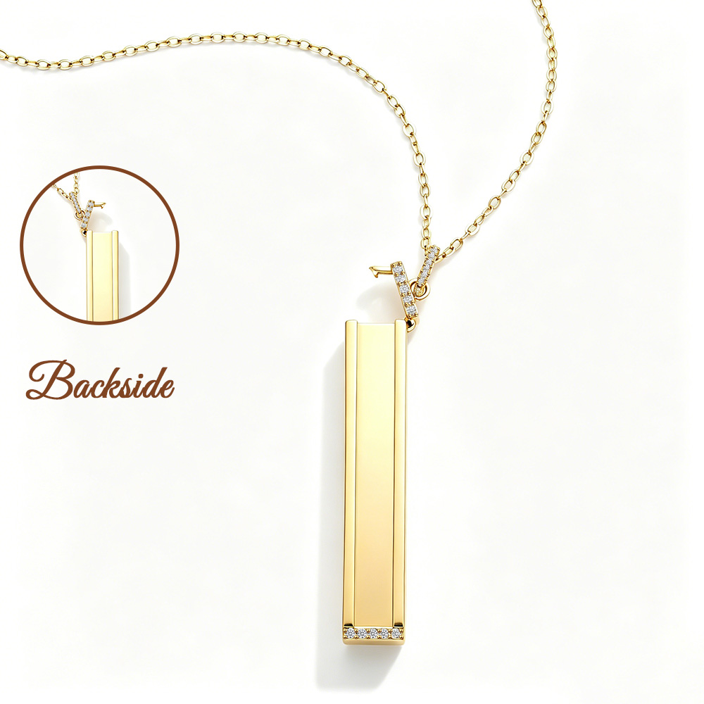 Custom Letters Necklace & Bracelet Optional Charm Necklace Double Sided Skinny Charm Pendant Gift for Her