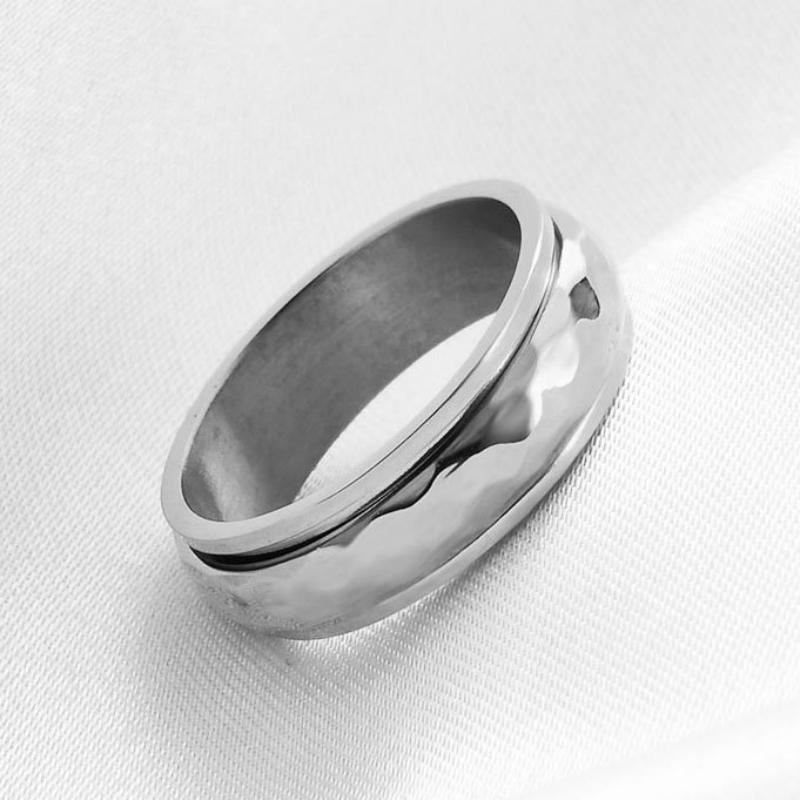 Spinner Ring Relieving Anxiety Rotating Ring Jewelry Gift for Women Men - soufeelus