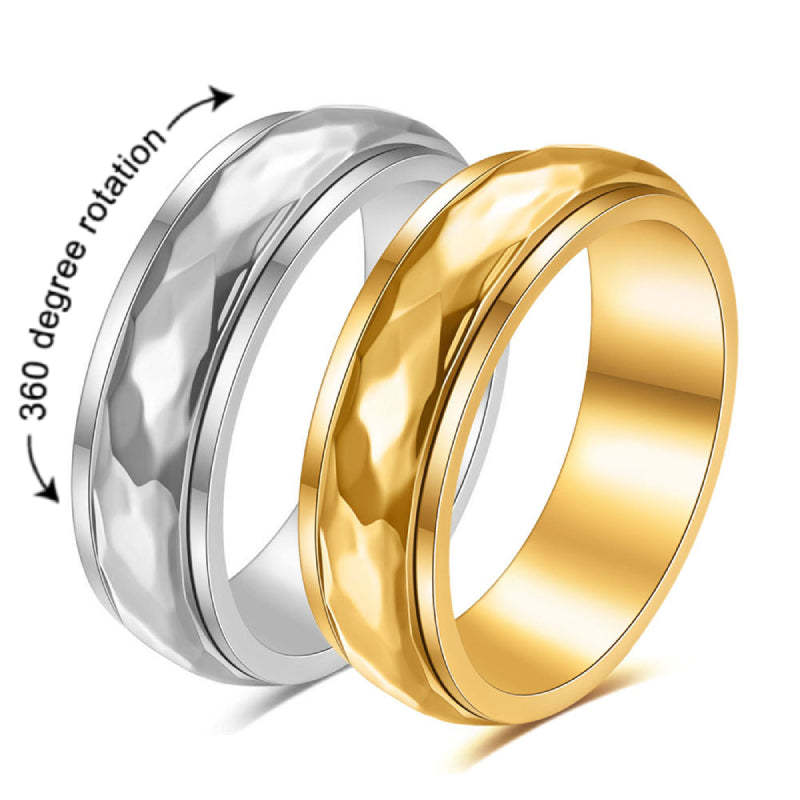 Spinner Ring Relieving Anxiety Rotating Ring Jewelry Gift for Women Men - soufeelus