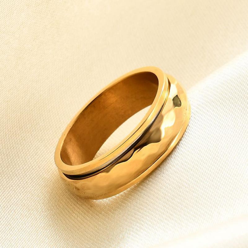 Spinner Ring Relieving Anxiety Rotating Ring Jewelry Gift for Women Men - soufeelus