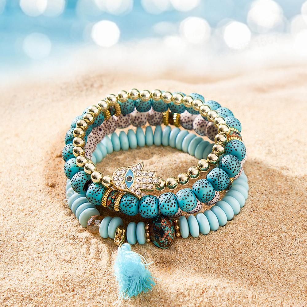 Bohemia Stacking Bracelets Multi-layer Trend Gifts for Girlfriend - soufeelus