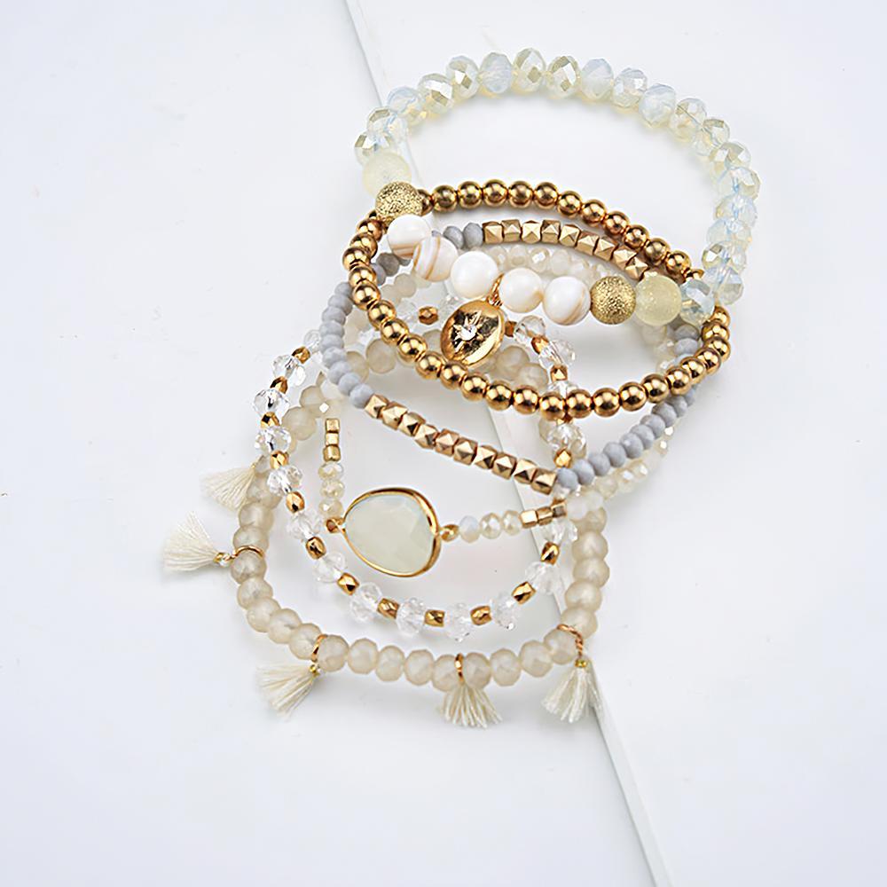 Delicate Stacking Bracelets White Style Bohemia Unique Gifts - soufeelus