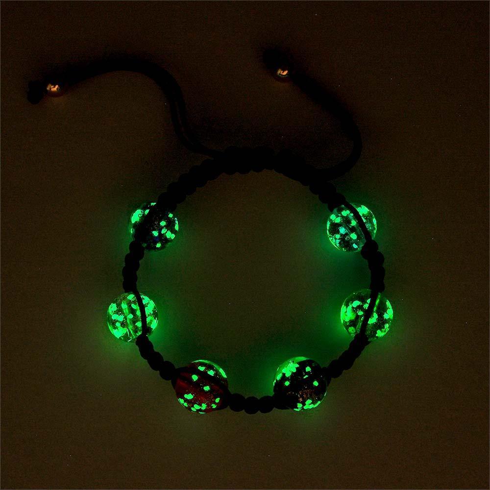 Six-Color Firefly Glass Braided Bracelet Glow in the Dark Luminous Bracelet - soufeelus