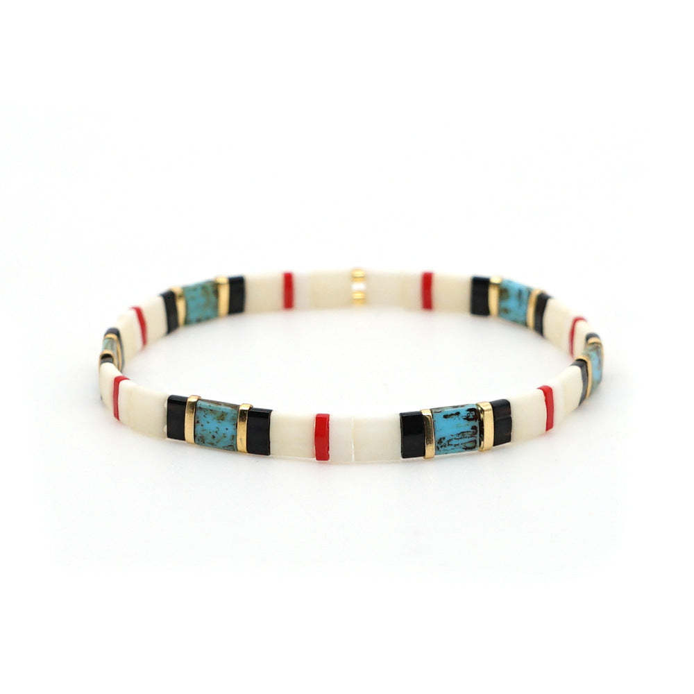 Tila Bead Bracelet Blue and White Vintage Fashion Bracelets Gift - soufeelus