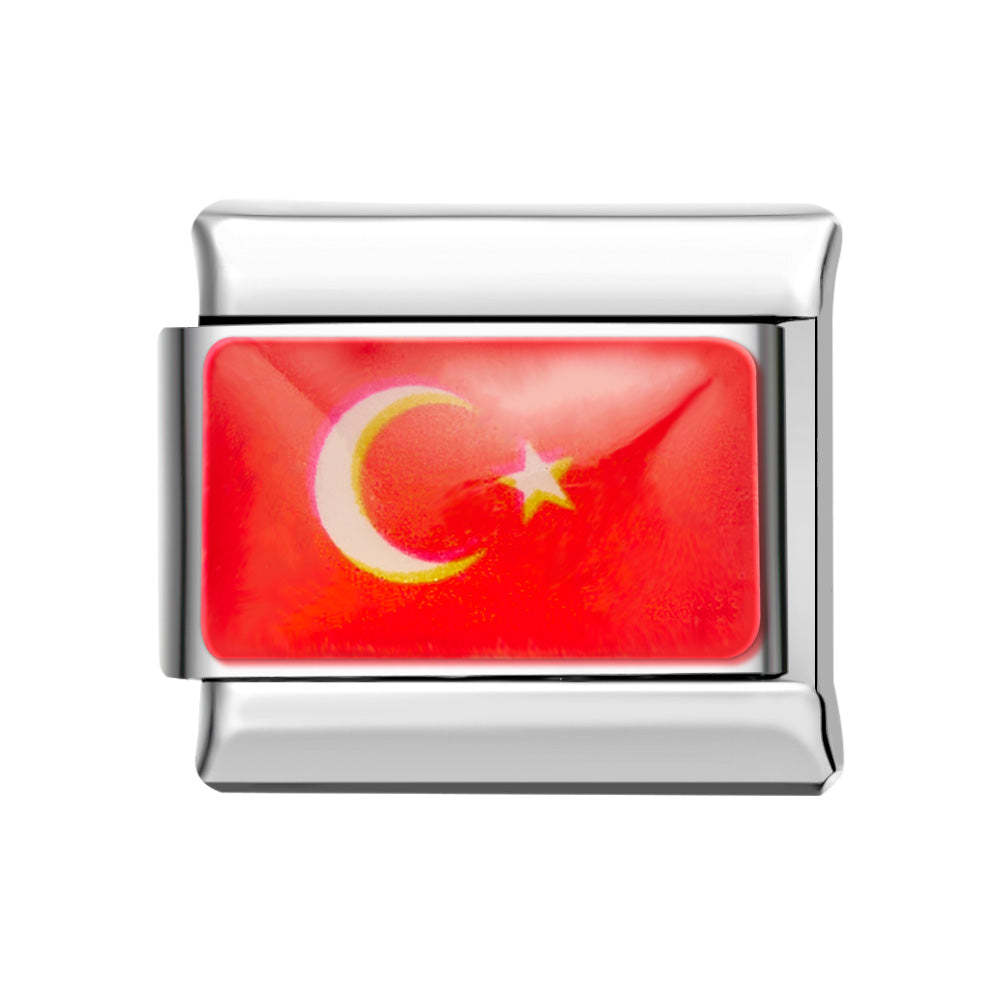 Flag-Italy Italian Charm For Italian Charm Bracelets Composable Link - soufeelus