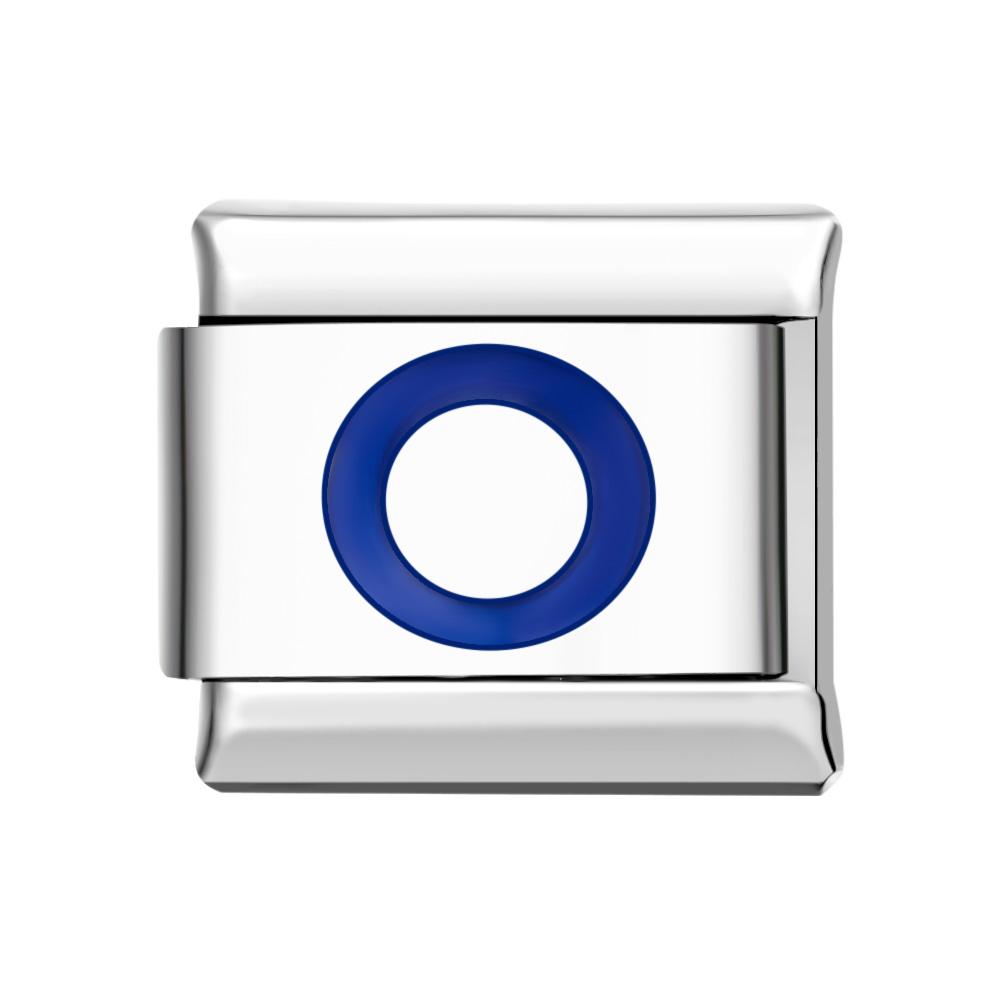 Blue O Italian Charm For Italian Charm Bracelets Composable Link - soufeelus