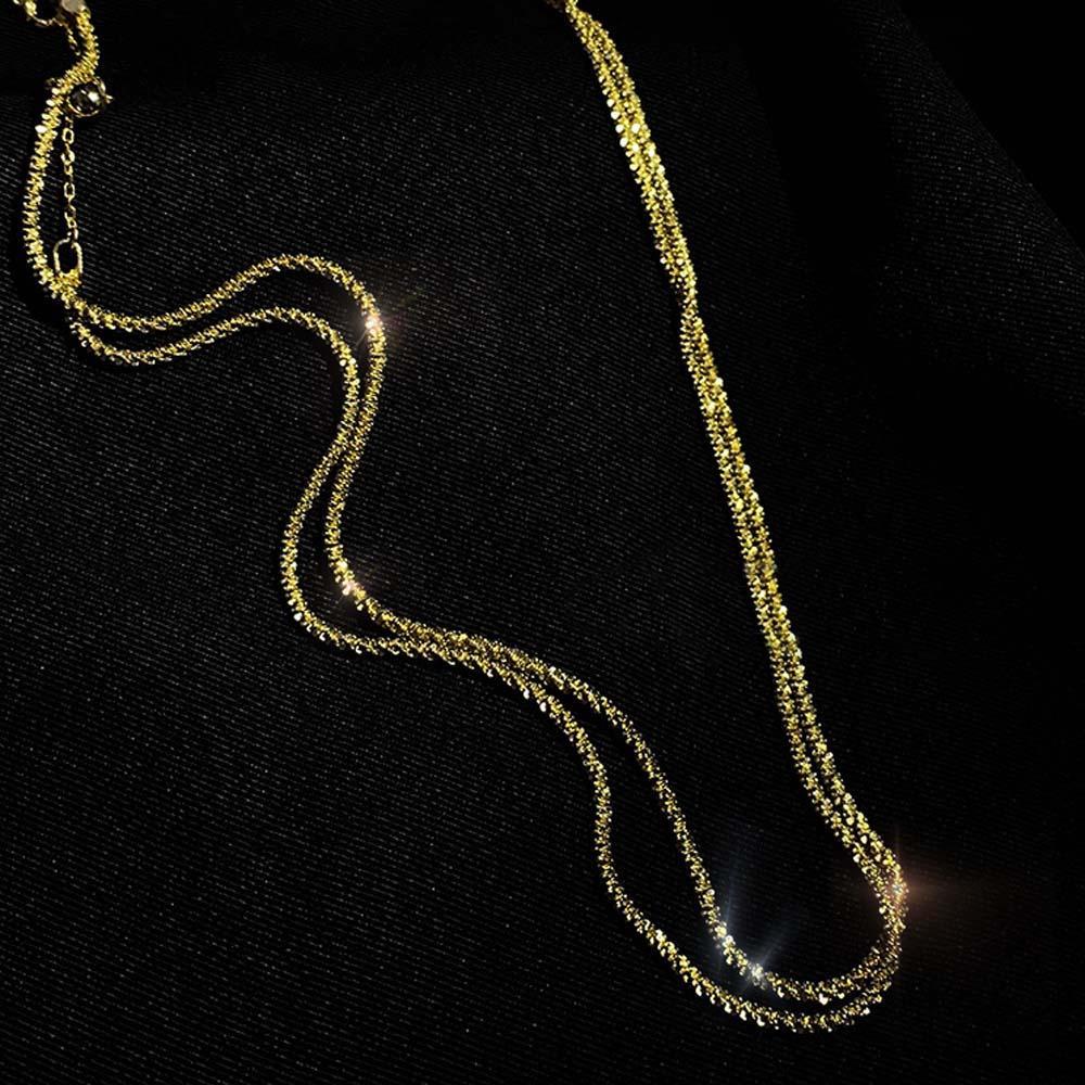 Gold classic Necklace Minimalist Chain Dainty and Thin Necklace Gold - soufeelus