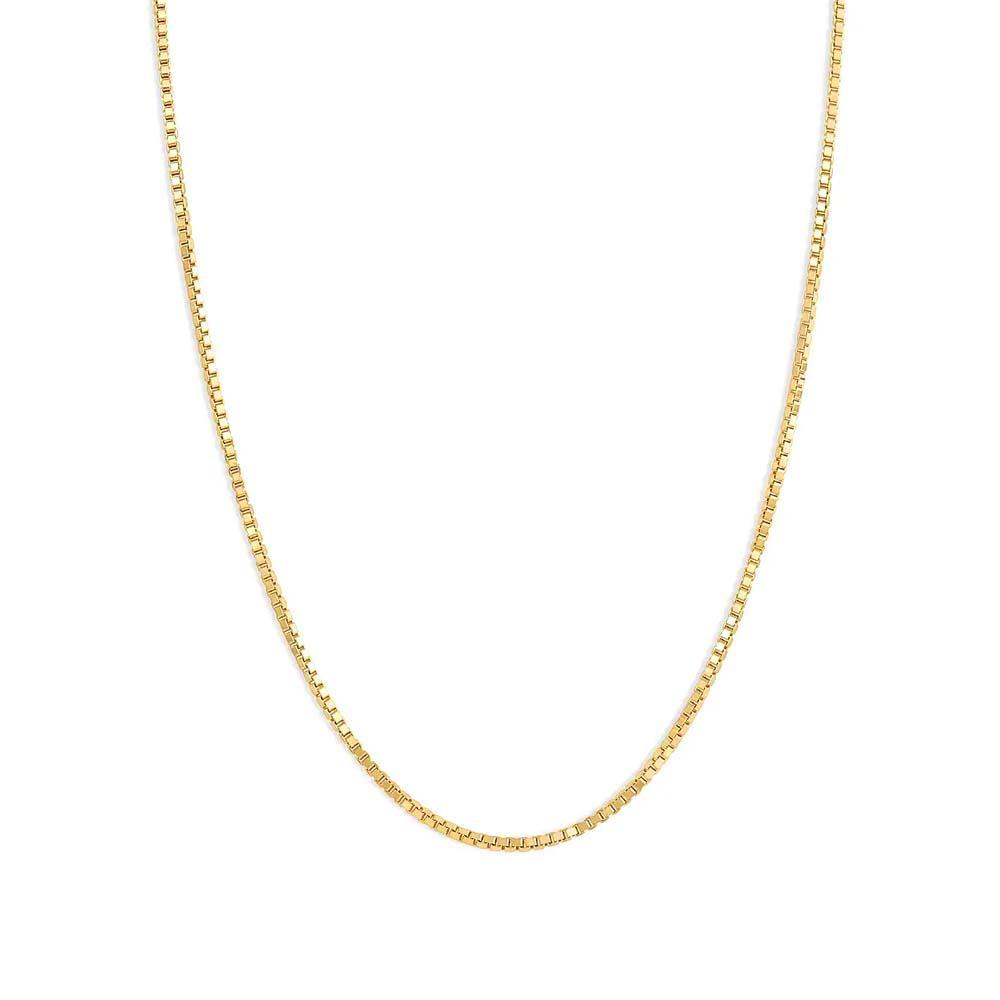 Gold Box Chain Necklace Minimalist Chain Dainty and Thin Necklace - soufeelus