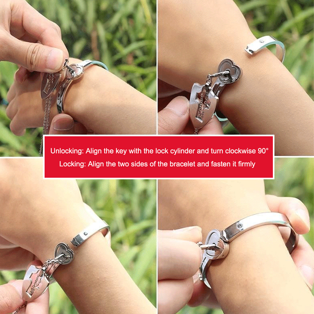 Necklace Bracelet Set Key Lock Love Jewelry Gifts For Couples