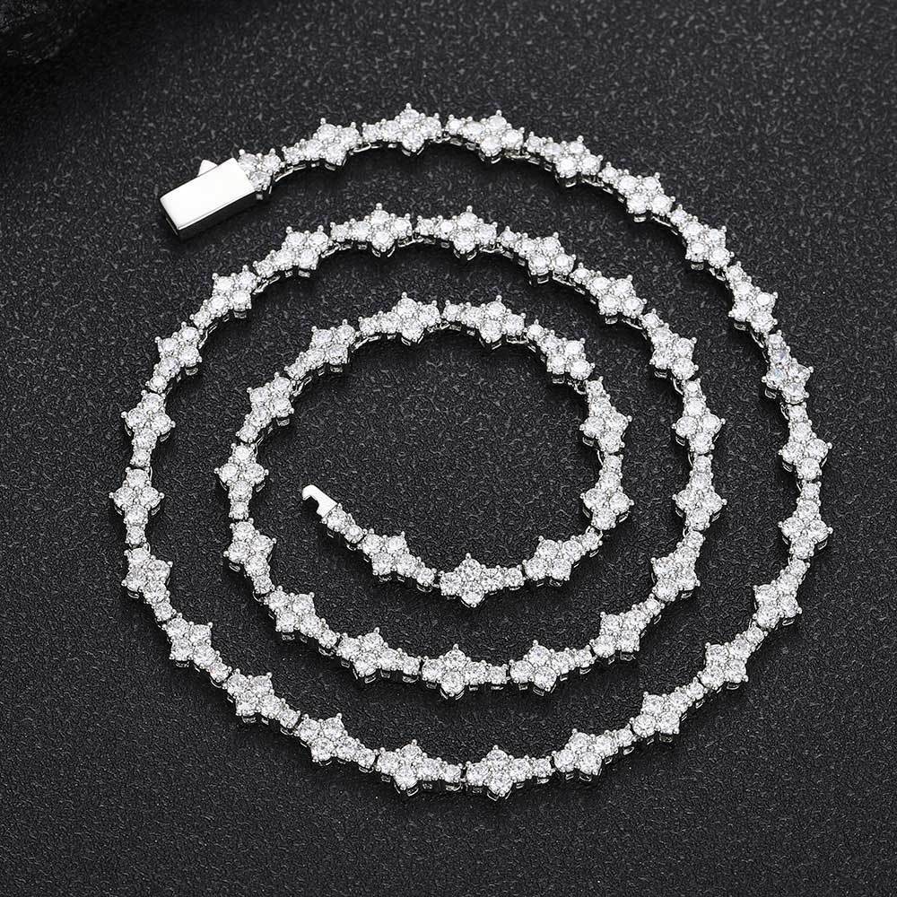 Zirconia Tennis Necklace Fashion Hip Hop Style - soufeelus