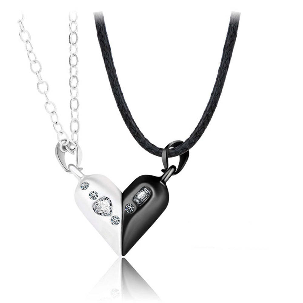 Magnetic Rotating Couples Necklaces Heart Necklace Gifts for Him and Her - soufeelus