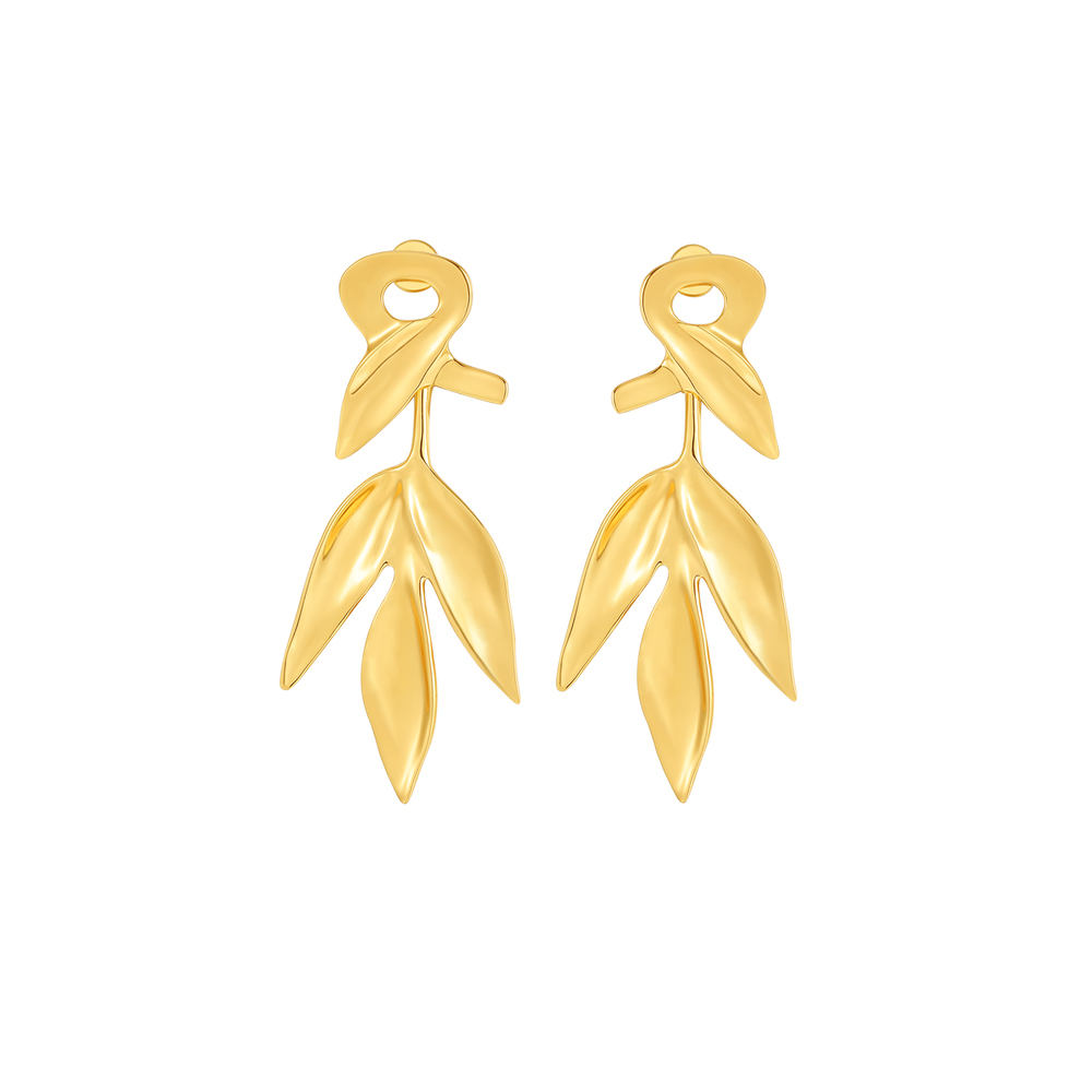 Bamboo Collection Bamboo Leaf Earrings
