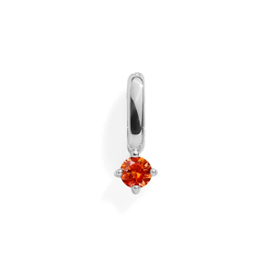 GARNET CHARM - SILVER