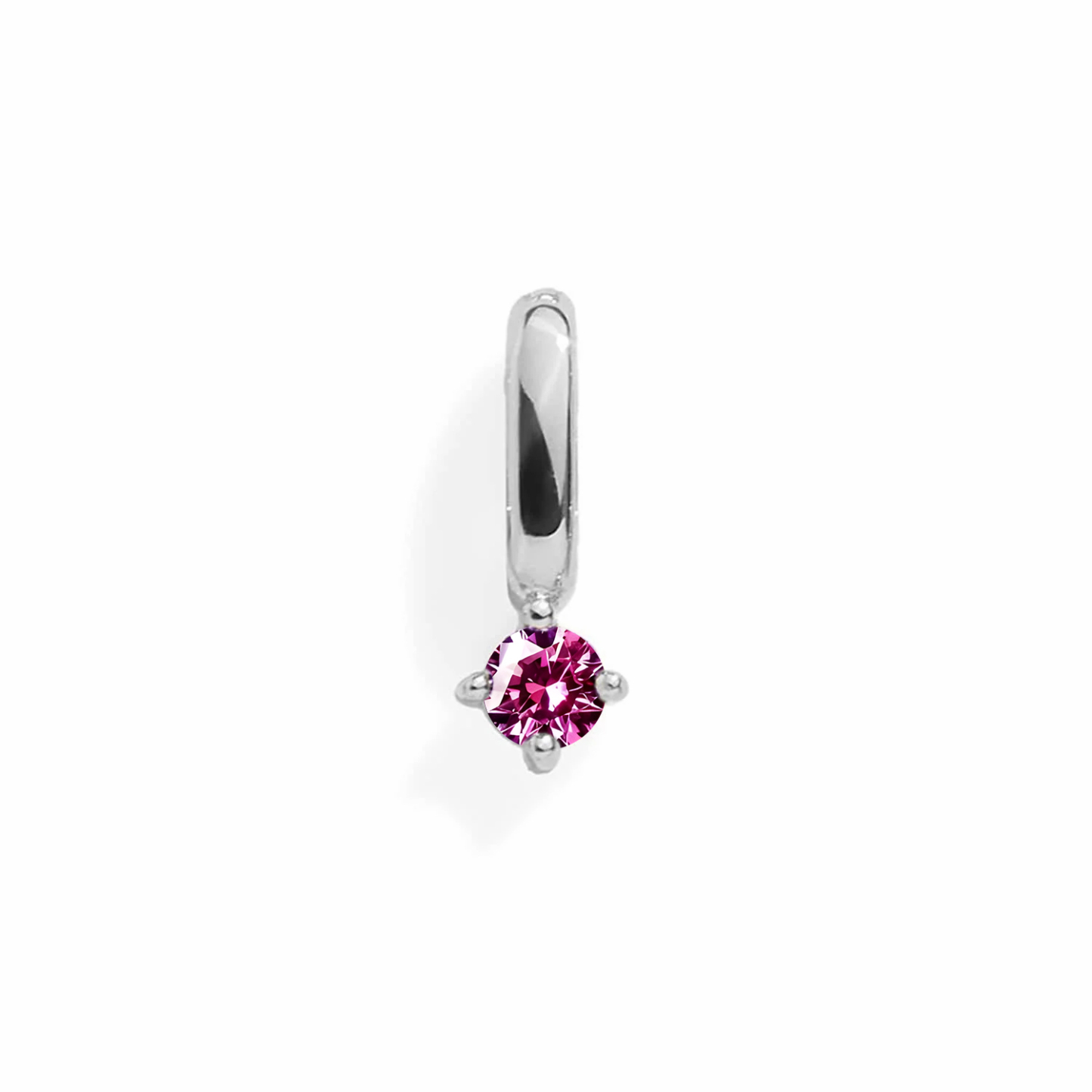 AMETHYST CHARM - SILVER