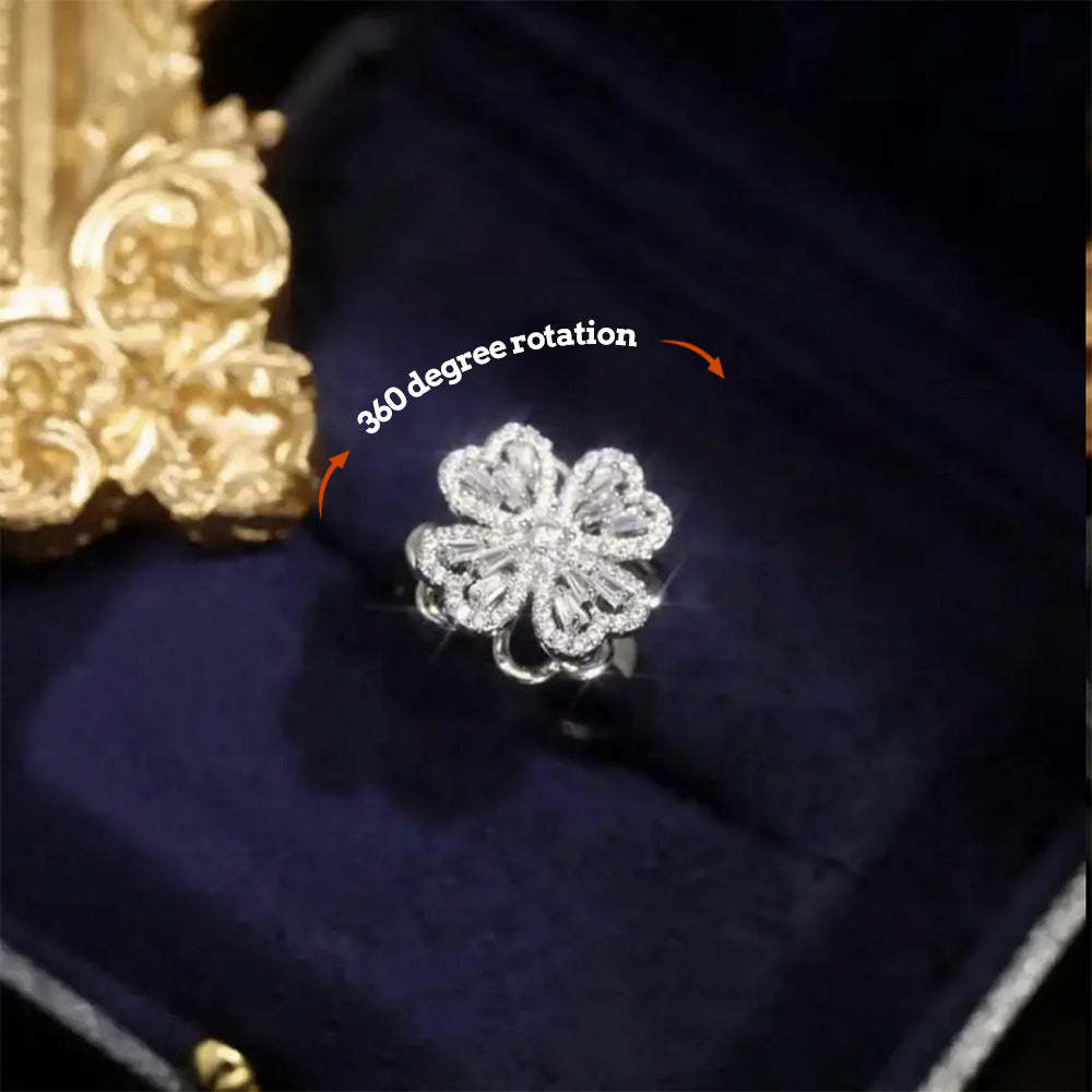 Anxiety Ring Anxiety Relief Decompression Flowers Adjustable Ring Jewelry Gift for Her - soufeelus