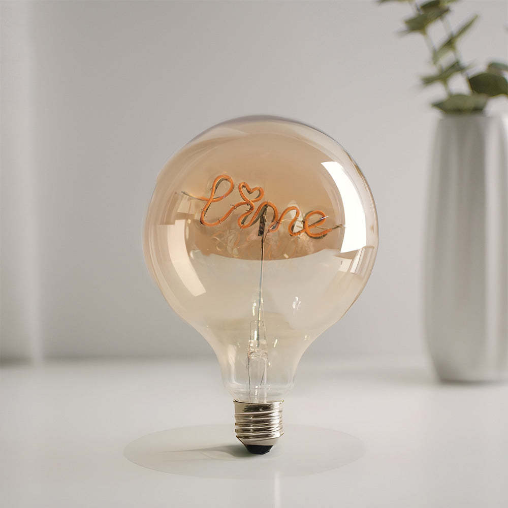 Custom Text Vintage Edison Led Filament Modeling Lamp Soft Light Bulbs Decorative Warm Yellow Light Led - soufeelus