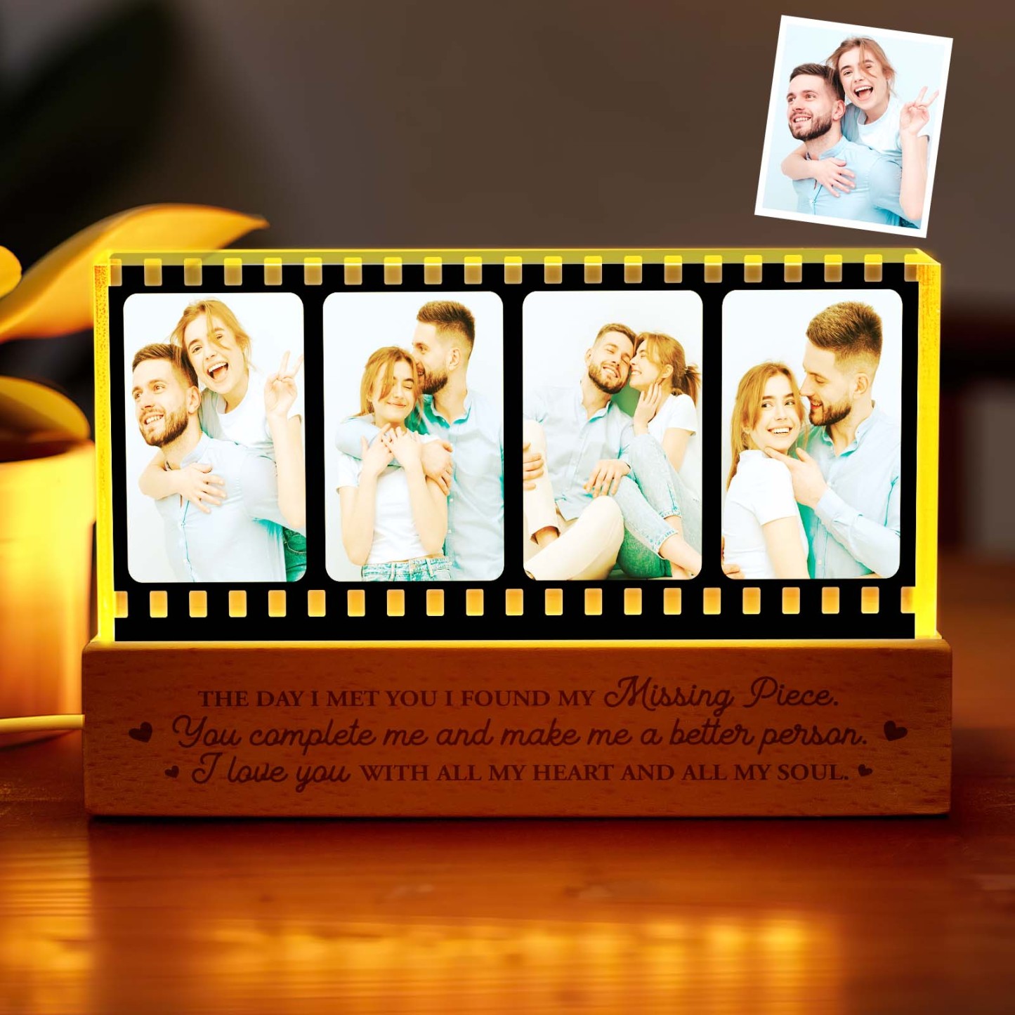 Personalized Photo Night Light Film Style Light Gift for Lover - soufeelus