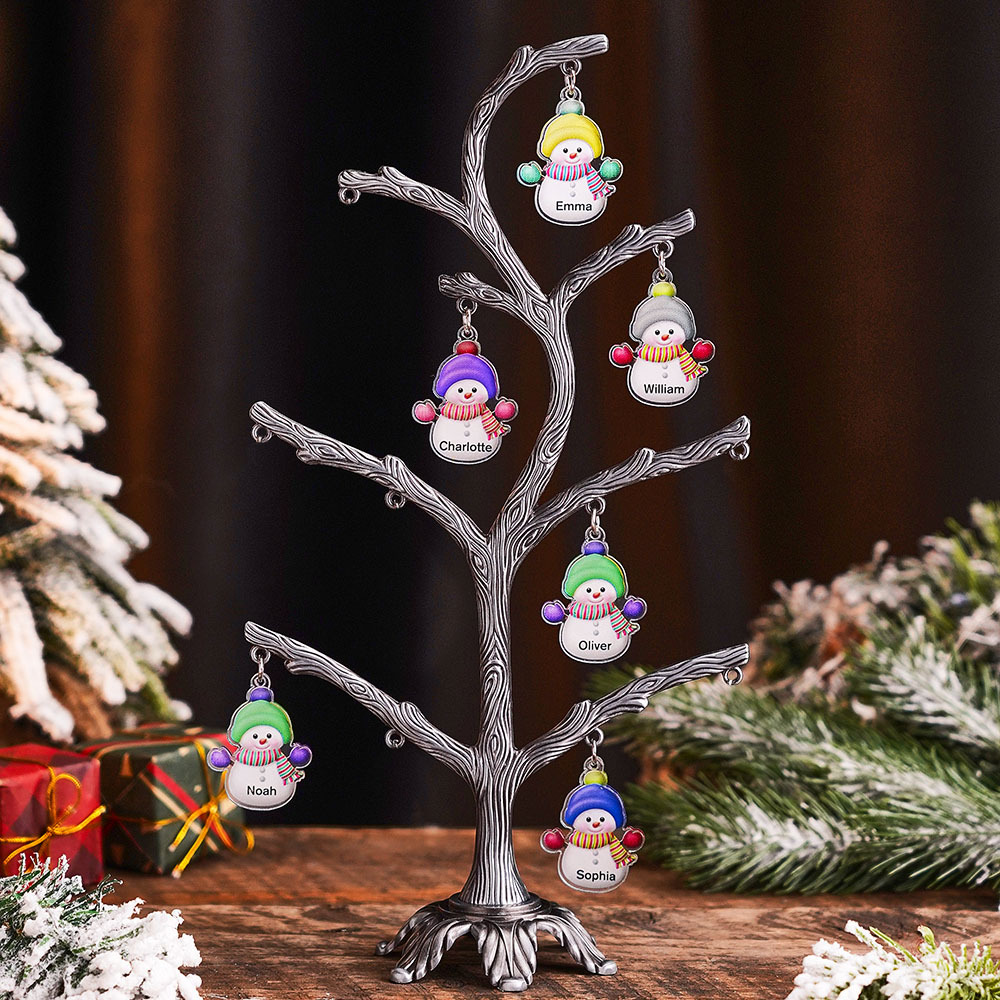 Personalized Christmas Name Night Light Snowman Tree Light Bedroom Night Light Christmas Gifts