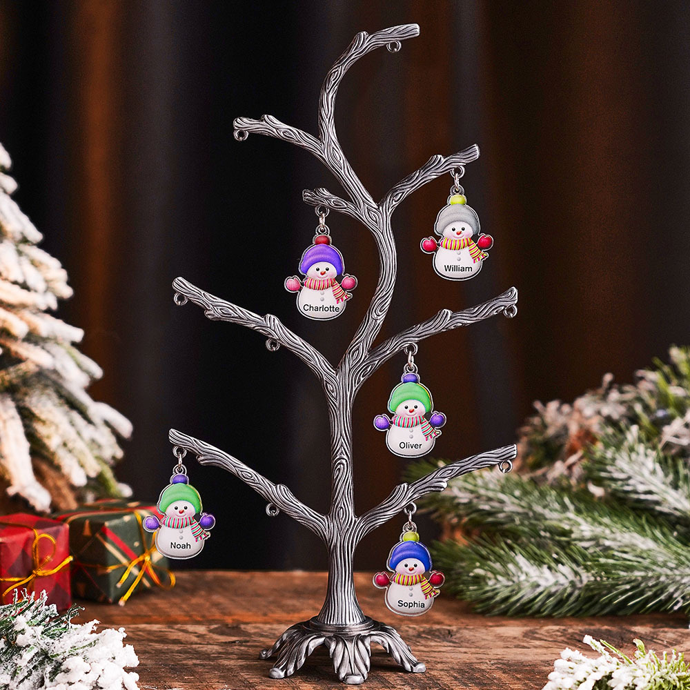 Personalized Christmas Name Night Light Snowman Tree Light Bedroom Night Light Christmas Gifts